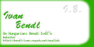 ivan bendl business card